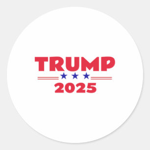 Sticker Rond Trump 2025'