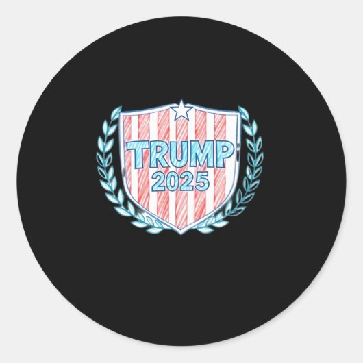 Sticker Rond Trump 2025 4 (Devant)