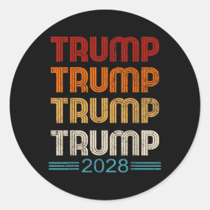 Sticker Rond Trump 2028 Campagne électorale du président Donald