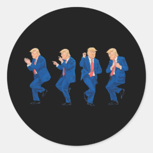 Sticker Rond Trump 45 47 Danser Danser Danser Président des Éta