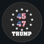 Sticker Rond Trump 45 47 Président Usa Drapeau 2024 2025 Gagnan<br><div class="desc">Trump 45 47 Président Usa Drapeau 2024 2025 Gagnant</div>