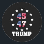 Sticker Rond Trump 45 47 Président Usa Drapeau 2024 2025 Gagnan<br><div class="desc">Trump 45 47 Président Usa Drapeau 2024 2025 Gagnant</div>