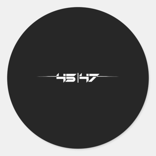 Sticker Rond Trump 45 47 Trump rétro futuriste (Devant)