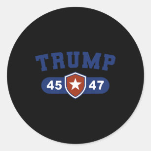 Sticker Rond Trump 45 Et Trump 47 Grande Amérique