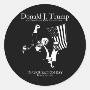 Sticker Rond Trump 47e jour de l'investiture présidentielle Us 