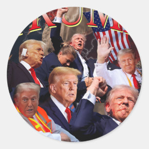 Sticker Rond Trump 4eva 4 juillet Perever Love Président We T T