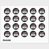 Sticker Rond Trump a gagné la 47e élection présidentielle améri (Feuille)