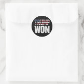 Sticker Rond Trump a gagné la 47e élection présidentielle améri (Sac)