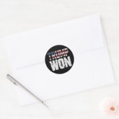 Sticker Rond Trump a gagné la 47e élection présidentielle améri (Enveloppe)