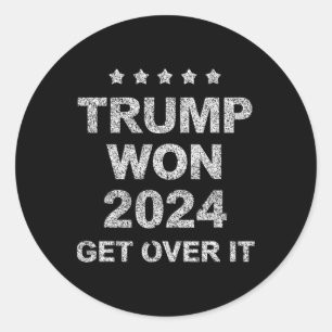 Sticker Rond Trump a gagné, passez à autre chose 2025 4