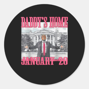 Sticker Rond Trump à la maison de papa