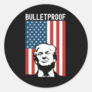 Sticker Rond Trump à l'épreuve du feu - Tentative d'initiation 