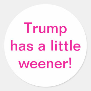Sticker Rond Trump a un petit pénis Hankamer Artjunkhaus