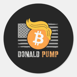 Sticker Rond Trump Amérique Donald Pump Crypto Sarcasm Retu