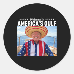 Sticker Rond Trump Amérique du Golfe Mexique président Trump So