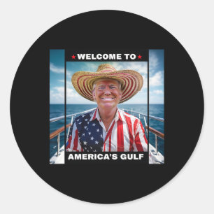 Sticker Rond Trump Amérique du Golfe Mexique président Trump So