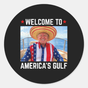 Sticker Rond Trump Amérique du Golfe Mexique président Trump So
