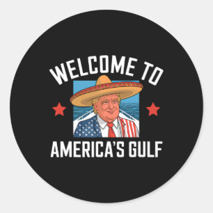 Sticker Rond Trump Amérique du Golfe Trump et Trump Président M