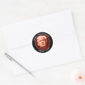 Sticker Rond Trump amusant rend Halloween super (Enveloppe)