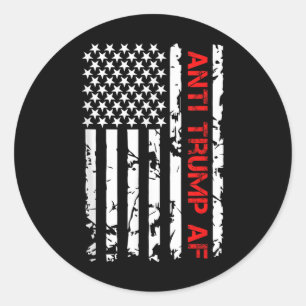Sticker Rond Trump Anti Af, Trump Et Trump