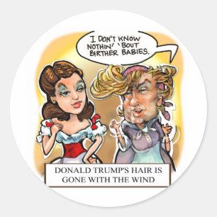 Sticker Rond Trump Birther Bébés Cartes et Cadeaux Drôles