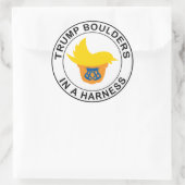 Sticker Rond Trump Boulders Dans Un Harcèlement (Sac)