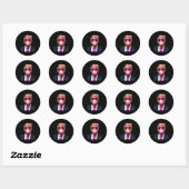 Sticker Rond Trump Buble Gum Rose (Feuille)