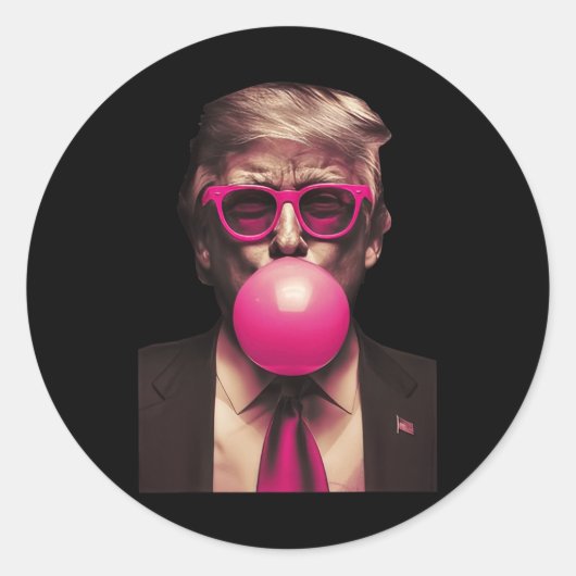 Sticker Rond Trump bulle spéculative (Devant)