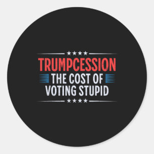 Sticker Rond Trump Cession