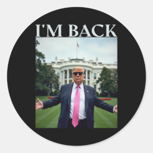 Sticker Rond Trump Chirts Pour Hommes 2025 Trump A Remporté Le