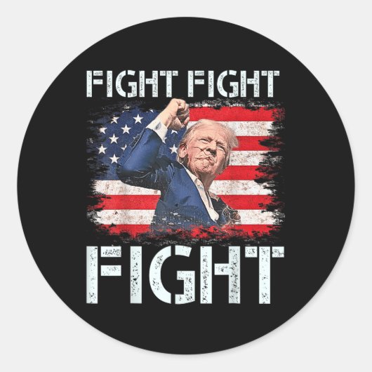 Sticker Rond Trump Combat Combattre Les Signaux Trump Aux Améri (Devant)