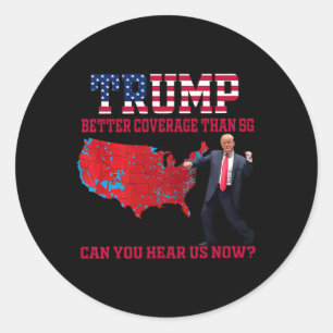 Sticker Rond Trump Dance Funny Trump Président