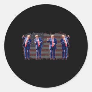 Sticker Rond Trump Dance Pro Trump 2024 Président Trump Mega 45