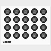Sticker Rond Trump Dance Qr Funny President Dance Code (retour) (Feuille)