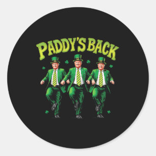 Sticker Rond Trump Danser Jour de la Saint Patrick drôle Boire