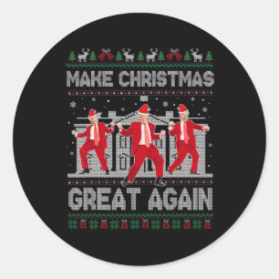 Sticker Rond Trump Danser Rendre Noël merveilleux Noël Noël Noë