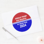 Sticker Rond Trump DeSantis 2024 My Dream Team (Enveloppe)