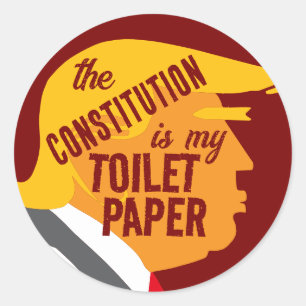 Sticker Rond Trump déteste la Constitution