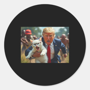 Sticker Rond Trump Détient Le Vote De Chat Trump Pets For Trump