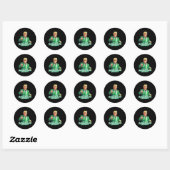Sticker Rond Trump Drôle Que Les Shenanigans Commencent À St pa (Feuille)