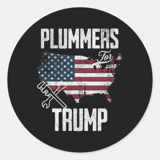 Sticker Rond Trump Election Fun 45 47 Drapeau américain (Devant)