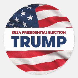 Sticker Rond TRUMP Élection présidentielle américaine 2024