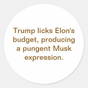 Sticker Rond Trump Elon Musk Hankamer Artjunkhaus Bande dessiné