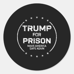 Sticker Rond Trump en prison Rendre l'Amérique sûre à nouveau