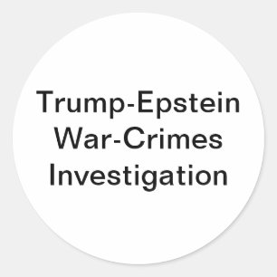 Sticker Rond Trump-Epstein Guerre Iran-Crimes contre l'humanité
