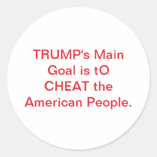 Sticker Rond Trump Escroque Les Américains Hankamer Artjunkhaus