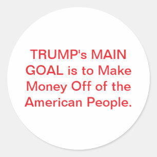 Sticker Rond Trump Escroque Les Américains Hankamer Artjunkhaus