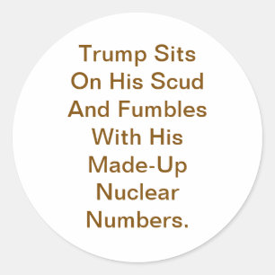 Sticker Rond Trump est assis sur son Scud Hankamer Artjunkhaus