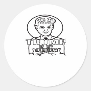 Sticker Rond Trump Est Mon Enfant À Domicile.