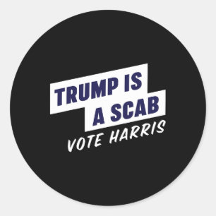 Sticker Rond Trump est un poignet - Vote Harris 2024